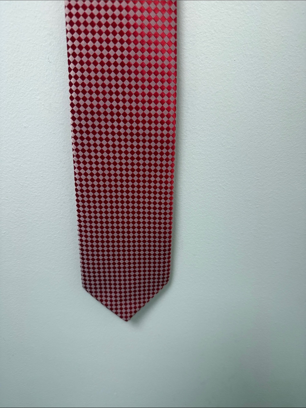 Kai Long 100% Silk Hand Made Classic Red Geometric Men's Tie - Business & Formal